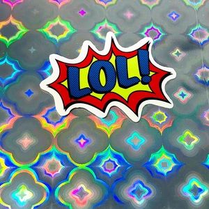 LOL Action Bubble Comic Book Vibes Contrast Sticker